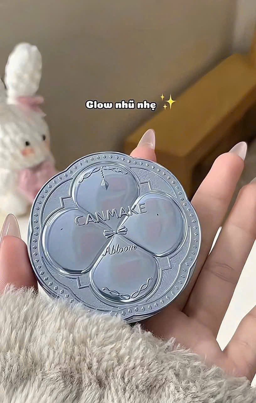Phấn phủ Canmake Marshmallow Finish Powder Abloom SPF19+ đa sắc kiềm dầu và lõi thay thế