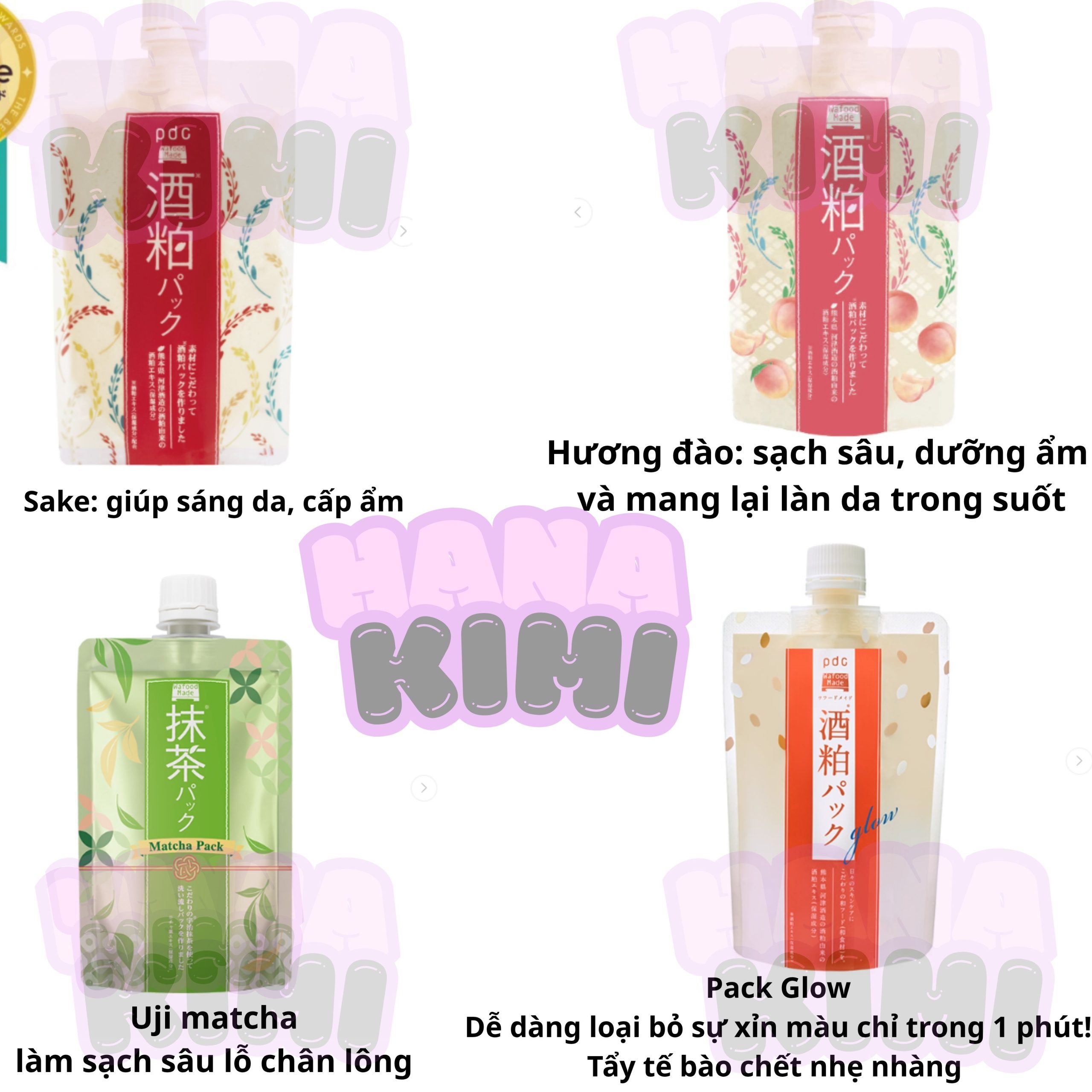 MẶT NẠ BÃ RƯỢU SAKE PDC WAFOOD – em này hot bên Nhật lâu lắm rồi nhaaa